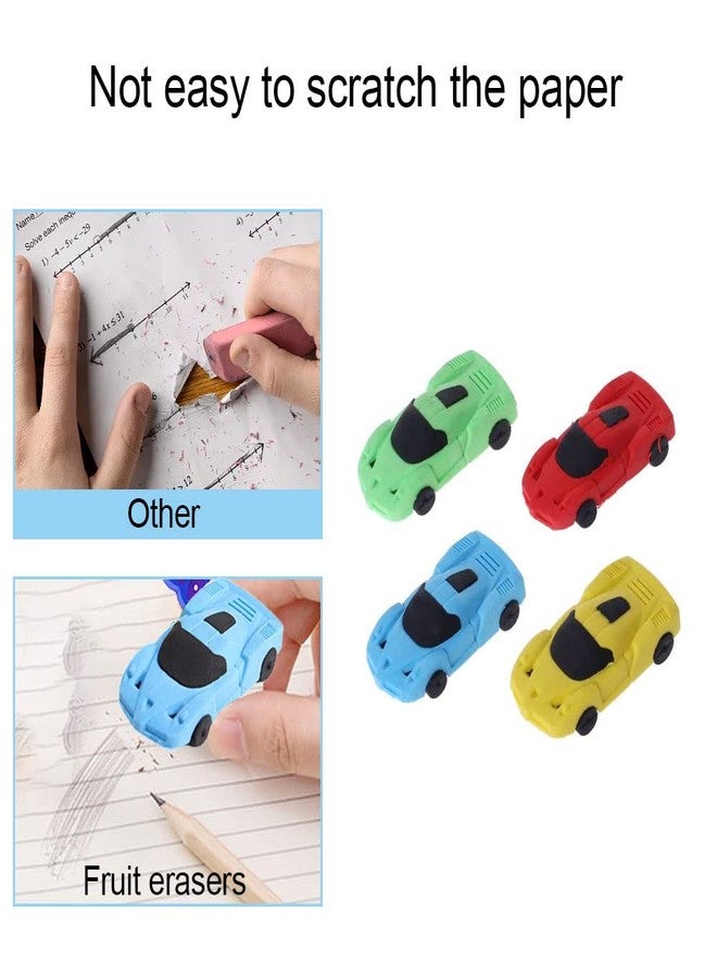 LIUHUIZEYU Smart Novelty Car Puzzle Erasers，LIUHUIZEYU Car Eraser Creative Pencil Erasers Toy Set Removable Eraser for Boy Carnival and School Supplies (4 Pcs) - Image 2